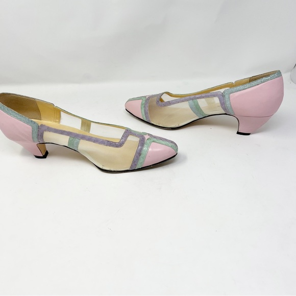 😻Picasso Pastel Color Block Heels - Picture 5 of 9